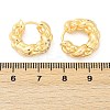 Twist Brass Cubic Zirconia Hoop Earrings EJEW-Q016-18G-2