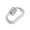 Brass Micro Pave Cubic Zirconia Keychain Rings KK-M293-50P-2