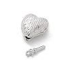 Brass Heart Box Clasps KK-U052-29P-3