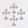 Alloy Rhinestone Cross Big Pendants LS-ALRI-1475-S-NR-4