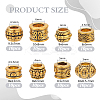 80Pcs 8 Styles Tibetan Style European Beads DIY-NB0012-43D-2