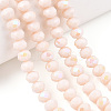 Electroplate Opaque Solid Color Glass Beads Strands LS-EGLA-A034-P10mm-L20-4