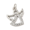 Rack Plating Brass Micro Pave Cubic Zirconia Pendants KK-A200-11P-1