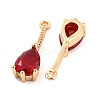 Brass with Cubic Zirconia Pendants KK-Z035-01C-2