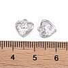 Brass Micro Pave Clear Cubic Zirconia Pendants KK-K351-45D-P-3