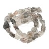 Natural Black Soya Bean Raw Ore Beads Strands G-M453-D08-3
