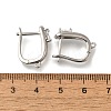 Rack Plating Brass Micro Pave Cubic Zirconia Hoop Earring Findings EJEW-H143-04P-3