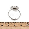 304 Stainless Steel Cuff Ring Components STAS-D372-03P-04-3
