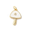 Autumn Theme Rack Plating Brass Cubic Zirconia Pendants KK-Z056-32G-02-1