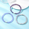 Natural Mixed Gemstone & Cultured Freshwater Pearl Beads Stretch Bracelets for Women BJEW-JB13205-01-2