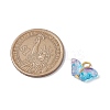 Golden Iron Flat Head Pins and Transparent Spray Painted Glass Beads Pendants PALLOY-JF03129-2