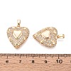Brass Micro Pave Cubic Zirconia Pendants KK-T073-40G-4