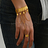 Brass Coin Charm Bracelet with Chains CE3750-1