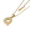 Ion Plating(IP) Initial Letter 304 Stainless Steel Pendant Necklaces NJEW-M199-01G-Q-1