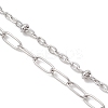 304 Stainless Steel Satellite Chain Paperclip Chain Slider Necklace Making AJEW-JB01495-01-3