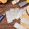 6Pcs 8-Hole 201 Stainless Steel Bracket STAS-GA0001-52-4