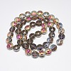 Electroplate Glass Beads Strands EGLA-Q084-12mm-01-2