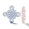 UV Plated Iridescent & Luminous Transparent Acrylic Beads OACR-G033-06G-3