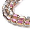 Electroplate Opaque Glass Beads GLAA-F108-10A-17-3