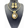 Round Alloy & Aluminum Wire & Imitation Pearl Jewelry Set FS-WG2DEC3-01-2