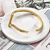Ion Plating(IP) 304 Stainless Steel Hinged Bangles for Women BJEW-A011-20G-2