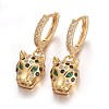 Brass Leverback Earrings EJEW-E234-04B-G-1