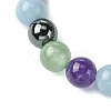 12Pcs 12 Styles Constellation Mixed Gemstone Round Beaded Stretch Bracelet Sets BJEW-JB10910-4