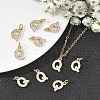 SHEGRACE Brass Micro Pave Clear Cubic Zirconia Pendants XGRQ29939-394G-Q-5