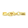 Rack Plating Brass Lobster Claw Clasps with Clip Ends KK-E719-60G-1