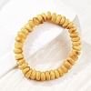 Natural Amber Beaded Stretch Bracelets for Men Women BJEW-L710-01B-1