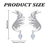 1 Pair Alloy Glass Dangle Cuff Earrings for Women EJEW-LP0012-15-2