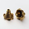6-Petal Tibetan Style Alloy Bead Caps X-PALLOY-N0113-05AG-1
