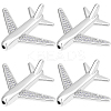 8Pcs Brass Micro Pave Cubic Zirconia Airliner Beads ZIRC-BBC0003-54P-1