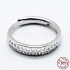 Rhodium Plated 925 Sterling Silver Rings STER-G027-19P-L-1