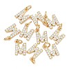 SHEGRACE Brass Micro Pave Clear Cubic Zirconia Pendants XGRQ29963-394G-M-1
