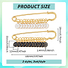4Pcs 2 Styles Alloy Enamel Pendant Locking Stitch Markers HJEW-BC00079-2