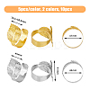 10Pcs 2 Style Aolly & Iron Napkin Rings AJEW-HY0001-16-2