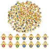 140Pcs 7 Colors Alloy Enamel Beads FIND-FH0007-60-1