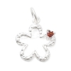 925 Sterling Silver Pave Orange Red Cubic Zirconia Pendants STER-A048-11MS-2
