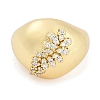 Brass Micro Pave Cubic Zirconia Cuff Rings RJEW-U030-03G-01-2