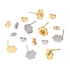 16Pcs 2 Colors 201 Stainless Steel Stud Earring Findings with Hole EJEW-FS0001-20-3