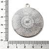 Flat Round Tibetan Style Pendant Cabochon Settings TIBE-C067-01AS-NR-3
