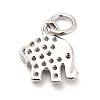 Rack Plating Brass Micro Pave Cubic Zirconia Charms KK-K270-17P-2
