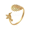 304 Stainless Steel Rings for Women RJEW-S241-03G-1