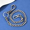 304 Stainless Steel Cuban Link Chain Skull Pants Chains with S-Hooks AJEW-D001-01A-ASP-1