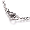 Non-Tarnish 304 Stainless Steel Singapore Chain Necklaces LS-MAK-L015-25C-P-2
