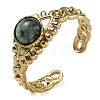 Natural African Turquoise(Jasper) Finger Rings RJEW-U027-01G-10-1