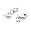 Brass Micro Pave Cubic Zirconia Charms KK-E068-VB229-B-2