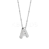 1pc Brass Chain with Alloy Letter Pendants Necklaces NJEW-LP0001-41A-P-1