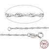 Anti-Tarnish Rhodium Plated 925 Sterling Silver Necklaces STER-E007-2A-4